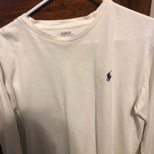 new no tags white polo long sleeve medium